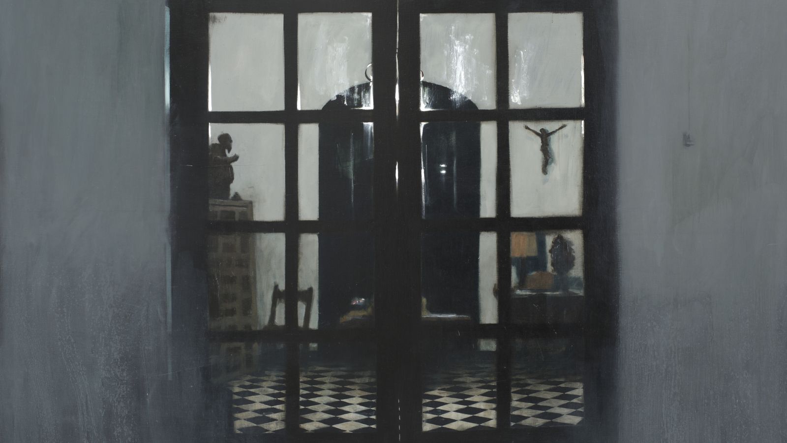 'In god we in trust' (2018). Óleo sobre lino