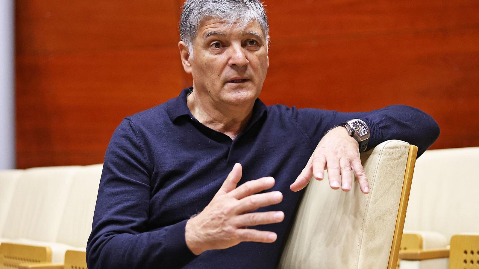 Toni Nadal, en un momento de su entrevista con 'Huelva Información'.