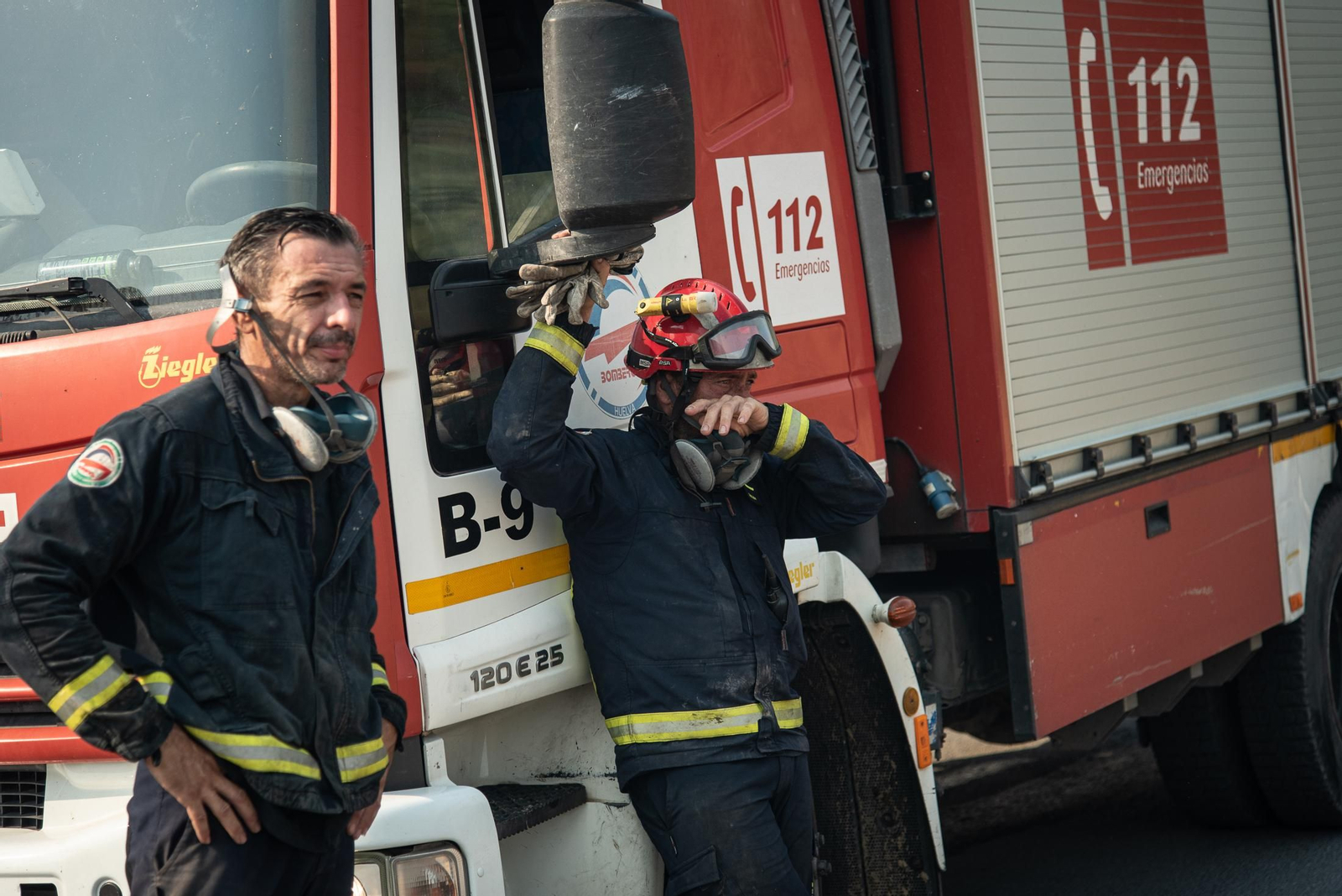 El incendio de Lucena del Puerto en imágenes