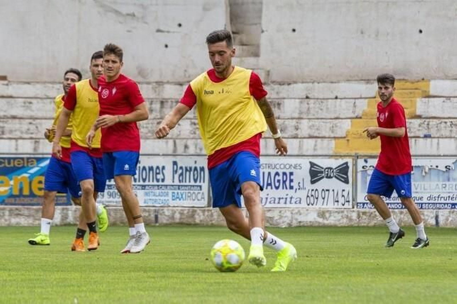 Nacho Huertas, en un entrenamiento con el Villarrobledo