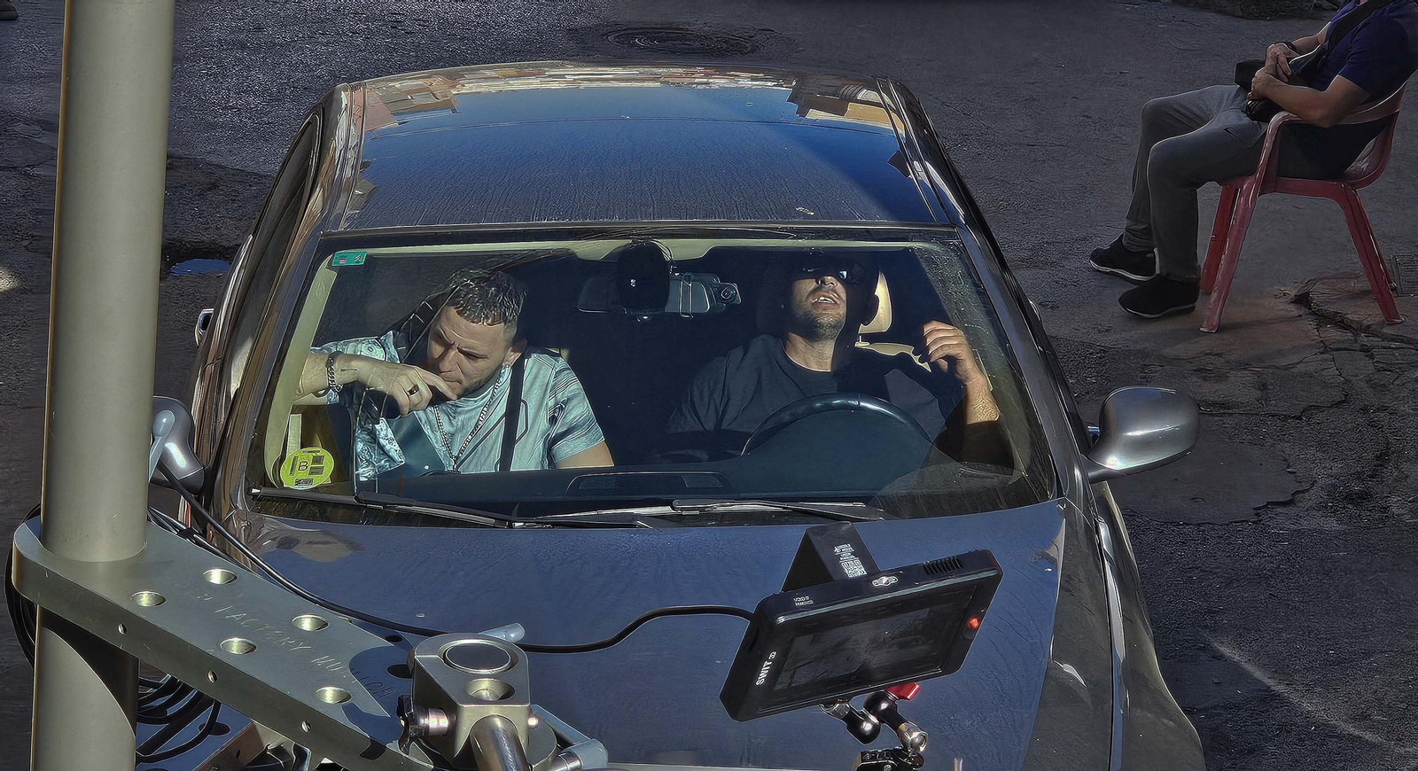 Fotos del rodaje de la serie 'Marbella' en la barriada de La Bajadilla de Algeciras