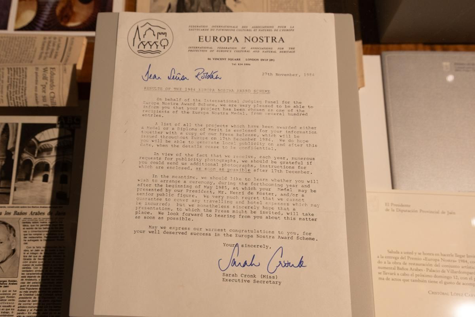 Inauguración la muestra "Los Baños Árabes de Jaén: Historia de un descubrimiento y su restauración. 40 años del Premio Europa Nostra"