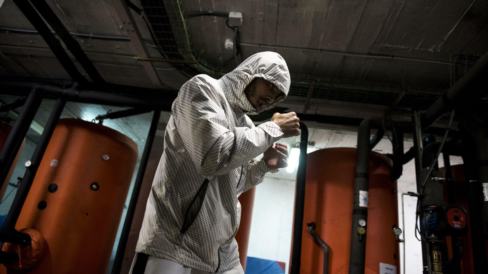 Abde, en uno de sus últimos entrenamientos