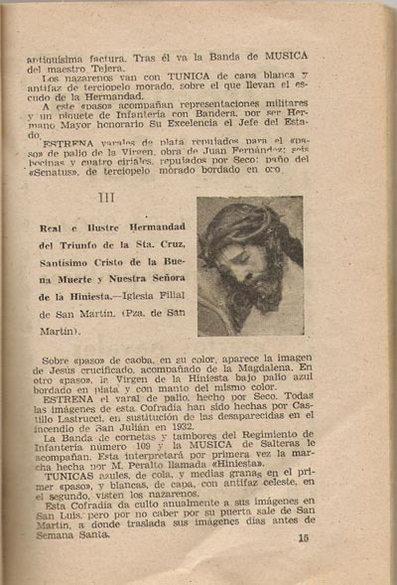 Estreno de la marcha Hiniesta por parte de la Oliva