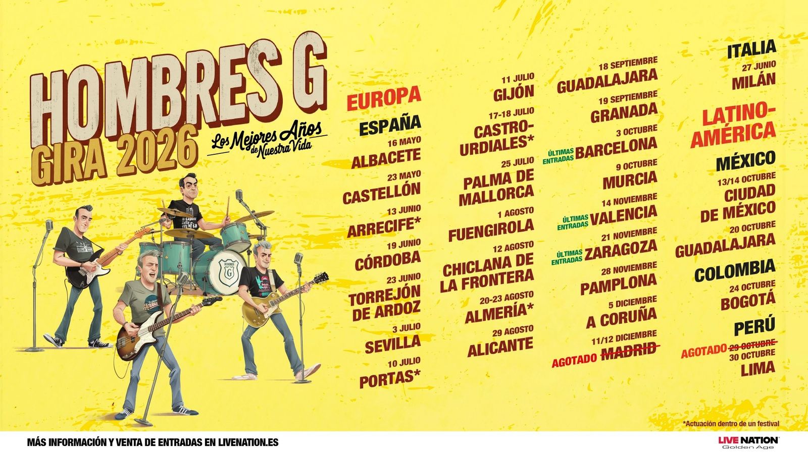 Cartel de la gira 'Los mejores años de nuestra vida'