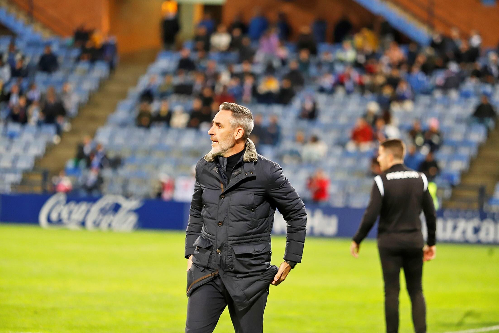 Abel Gómez, durante un partido en el Nuevo Colombino.
