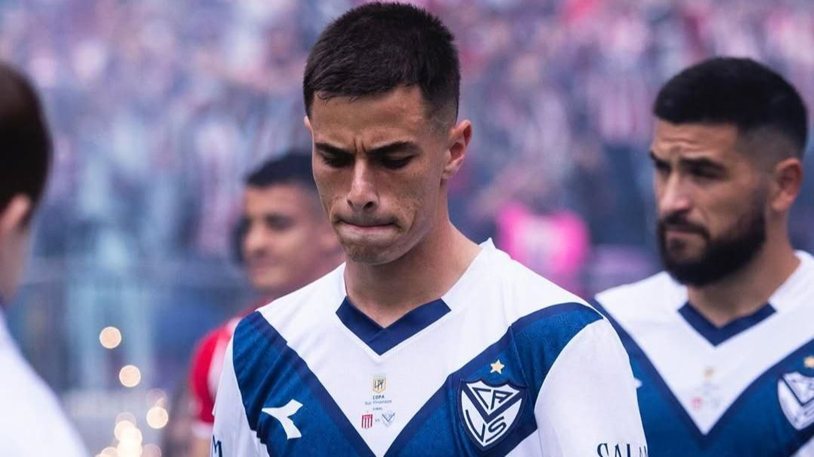 Valentín Gómez en un encuentro con Vélez