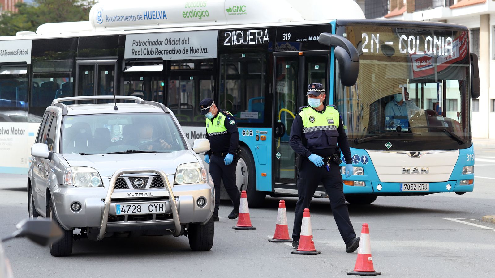 Agentes de la Policía Local en marzo de 2020.