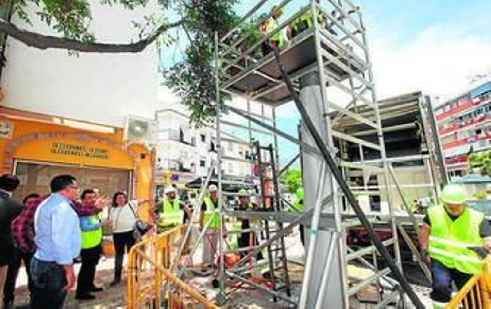 Trabajos de mejora en la avenida Nabeul.