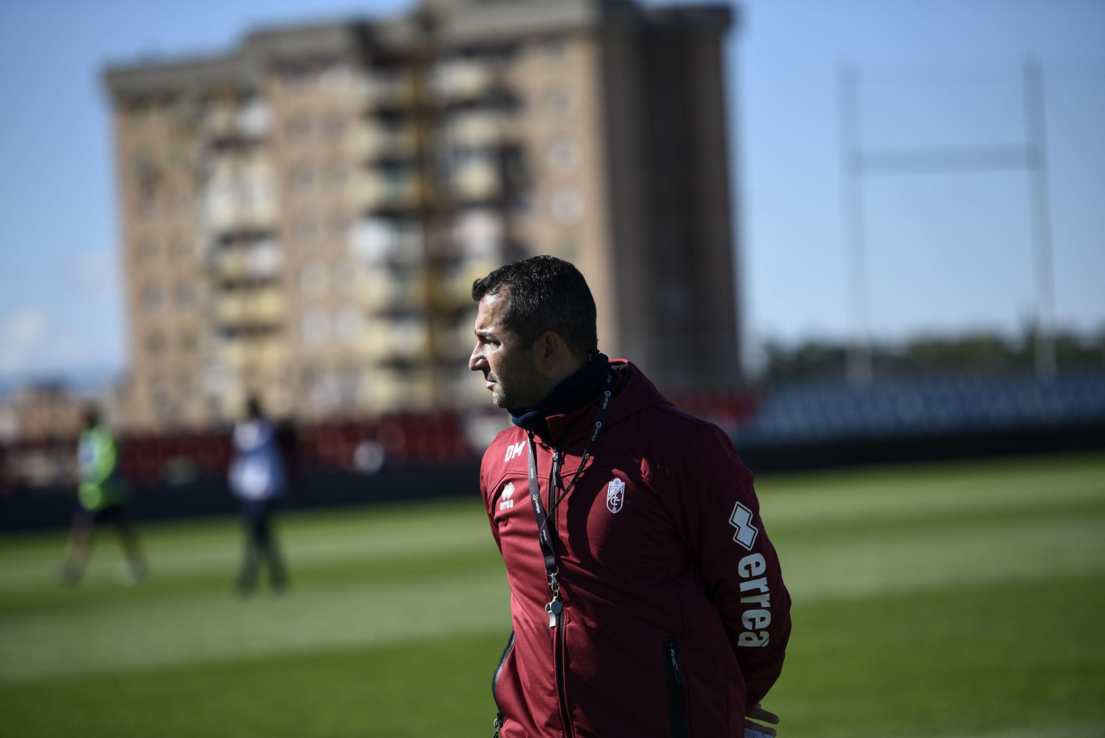 Diego Martínez, en un entrenamiento de esta temporada