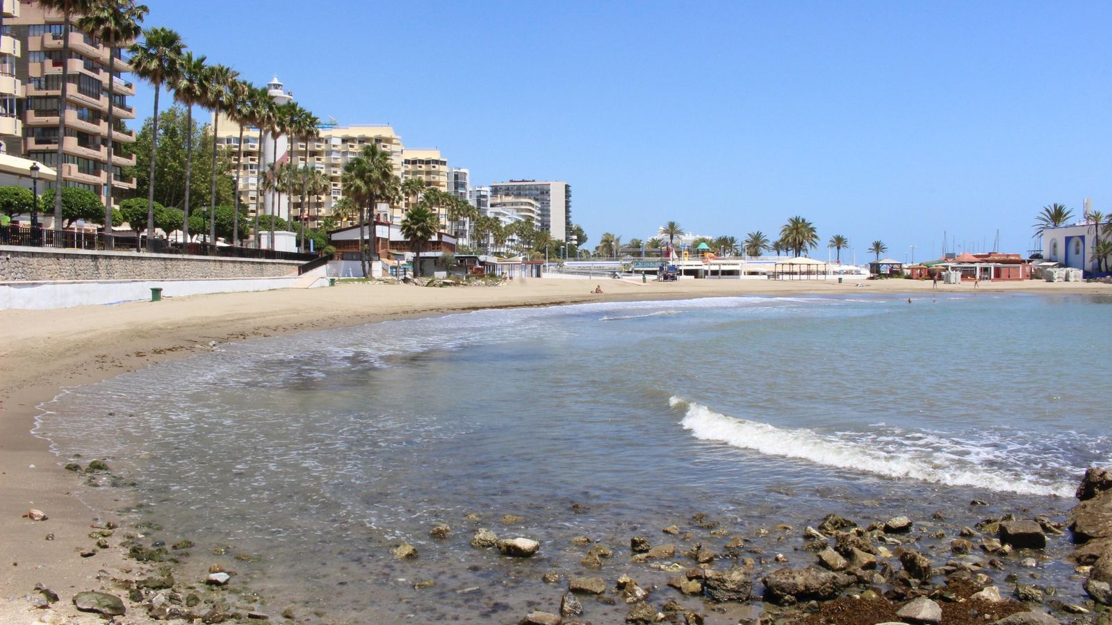 La playa de El Faro en Marbella. La playa de El Faro en Marbella.
