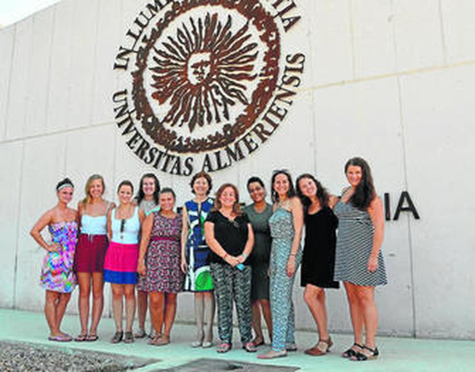 El grupo de estudiantes estadounidenses que han visitado la Universidad.