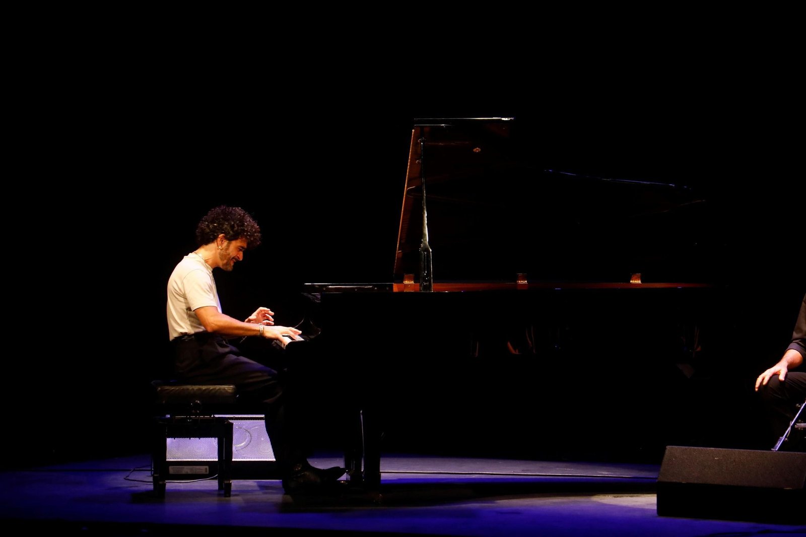 El pianista cordobés Alfonso Aroca, durante su actuación.