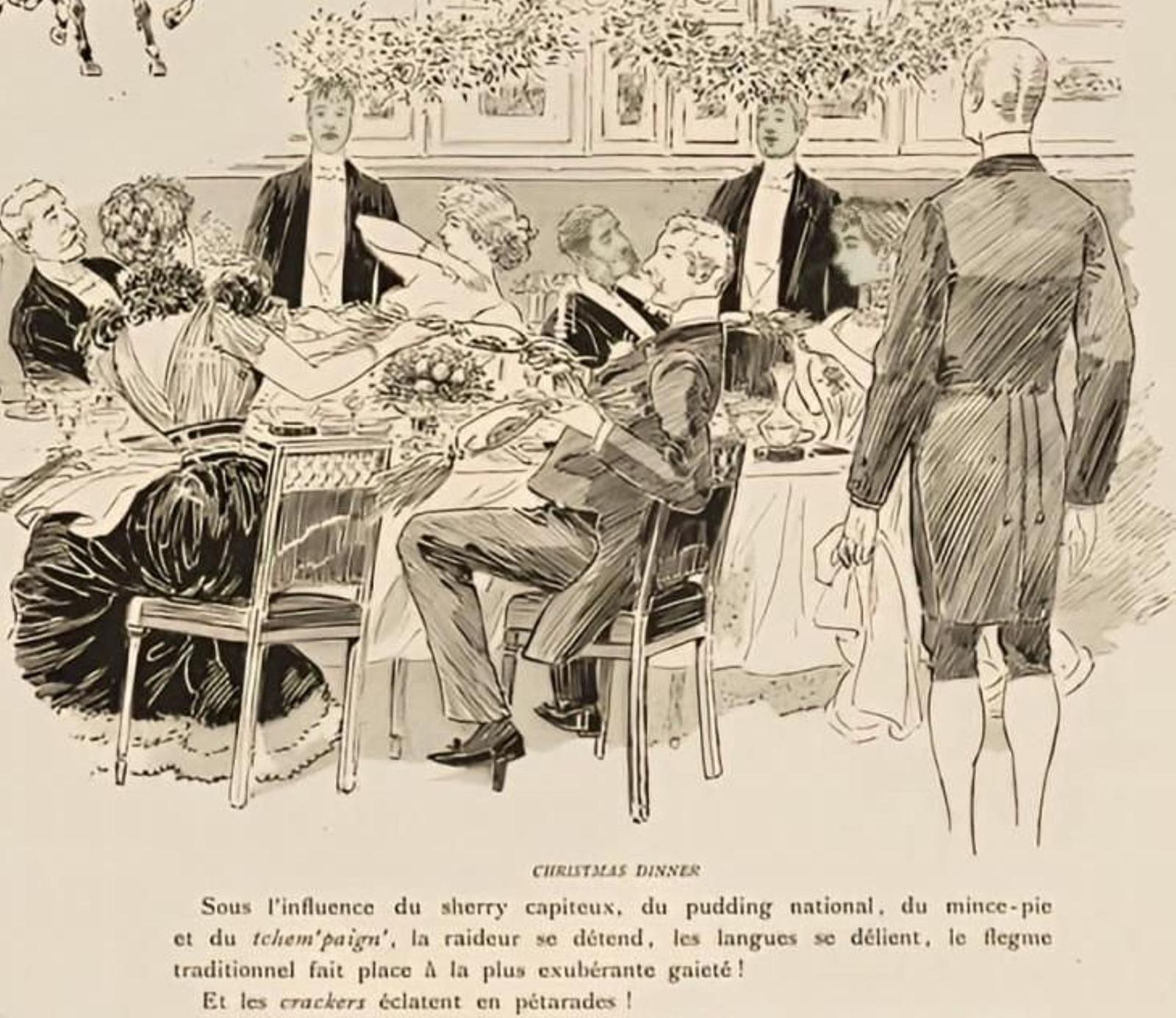 Christmas dinner en La vie de Londres, 1894.