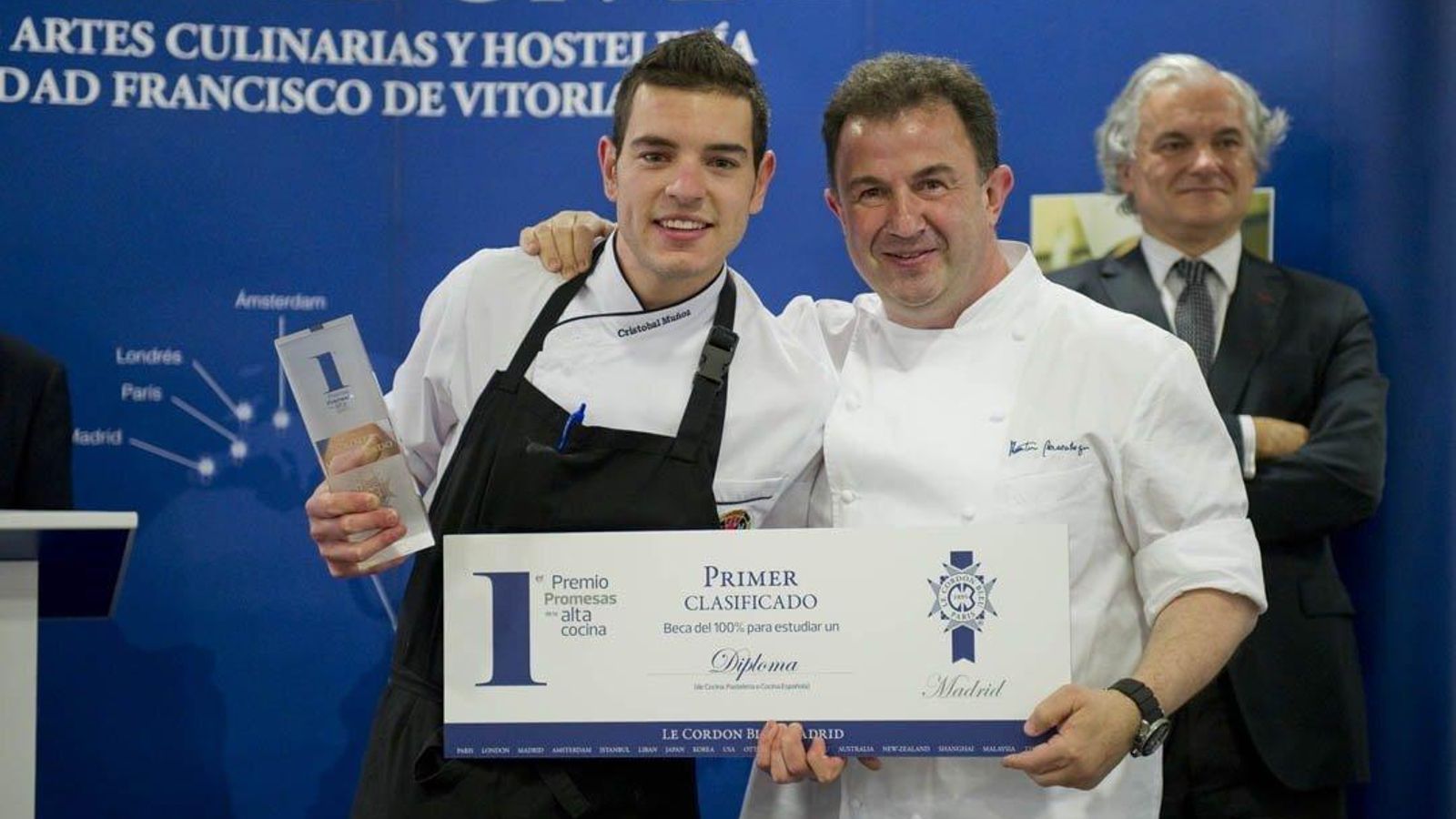 Cristóbal Muñoz ganó el premio de Le Cordon Bleu en 2013.