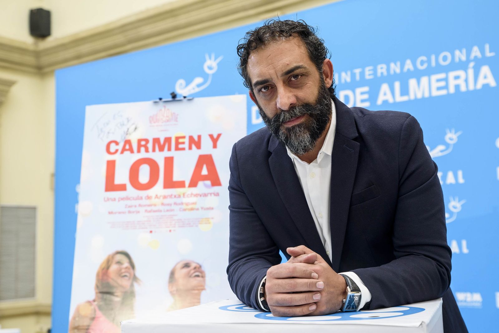 El actor Moreno Borja en la presentación de 'Carmen y Lola'.