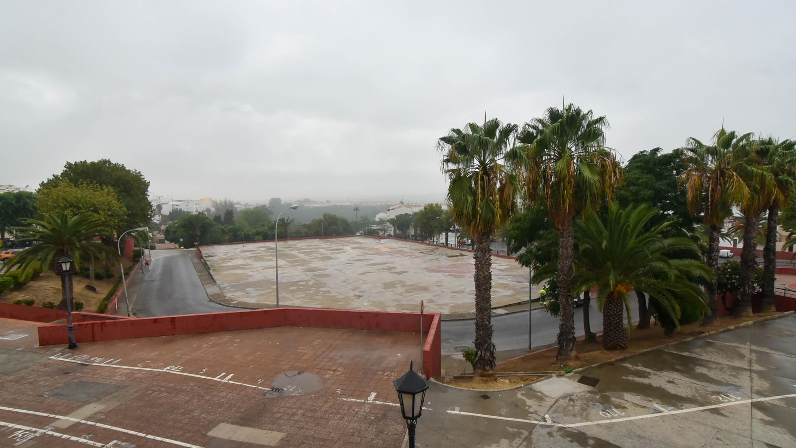 El actual recinto ferial de Los Olivillos, en San Roque.