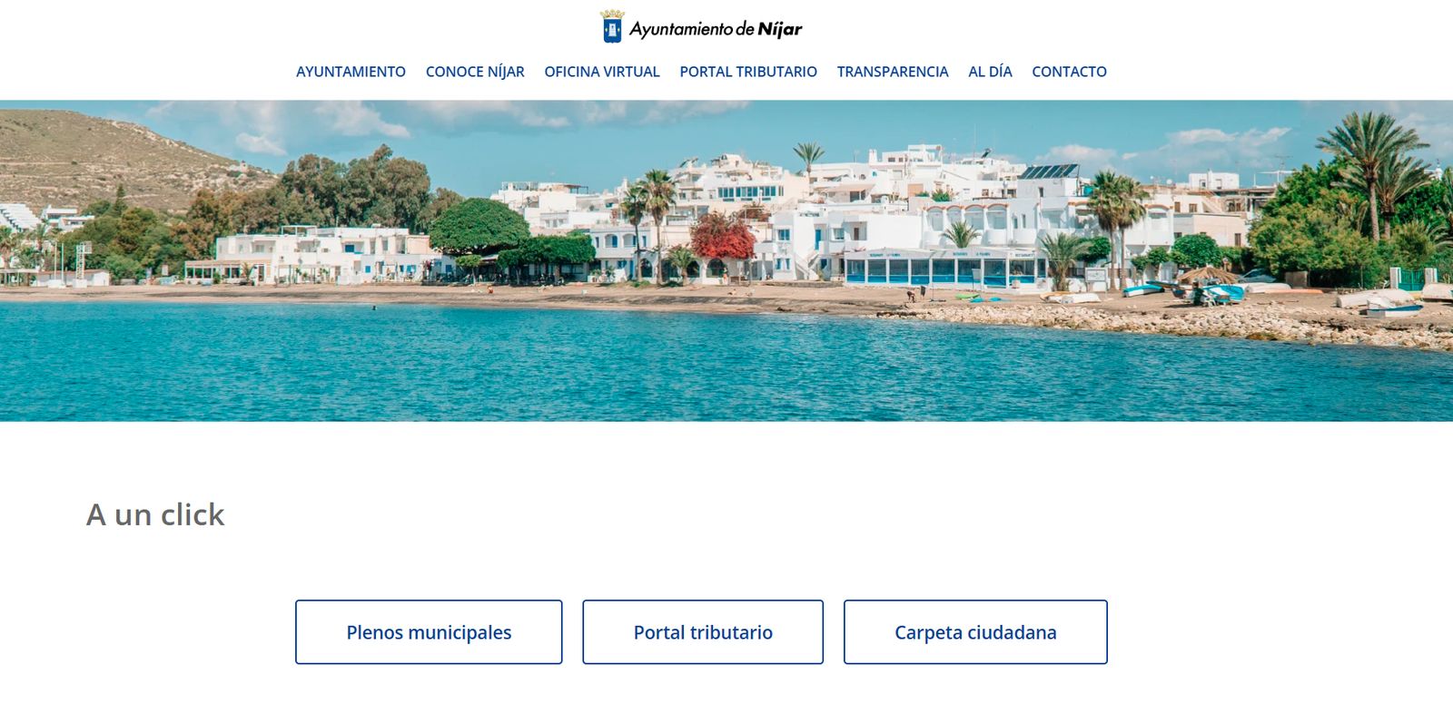 Así luce la nueva web de Níjar.