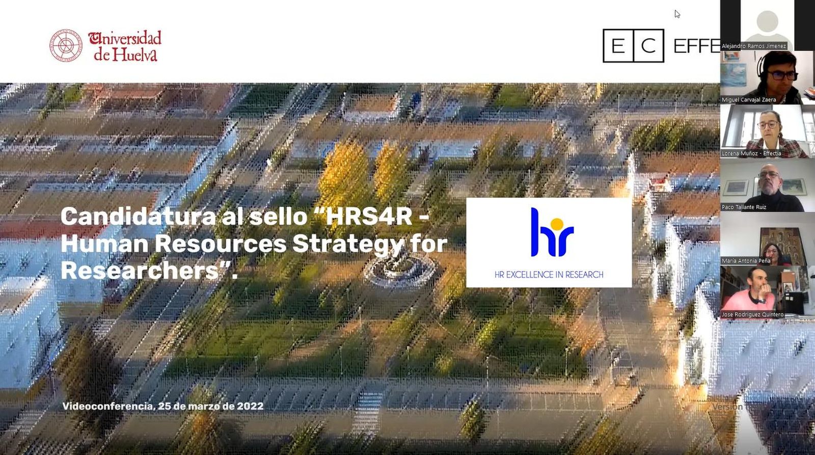 Sesión para la obtención del sello HRS4R de excelencia en investigación.