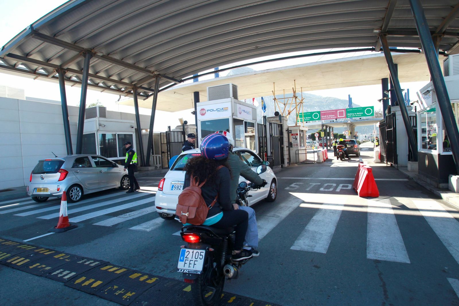 El paso fronterizo de La Línea y Gibraltar.