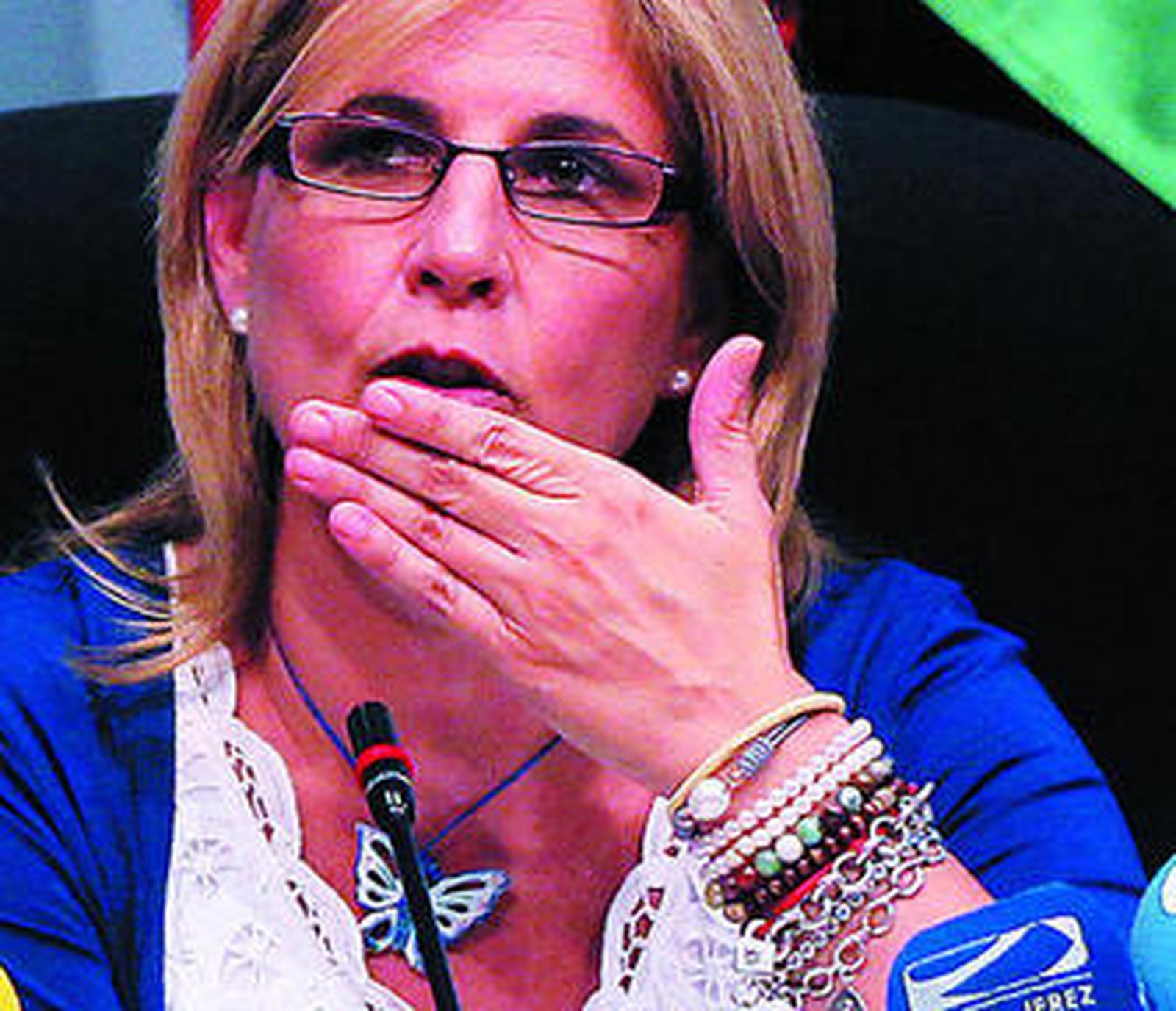 La alcaldesa, María José García-Pelayo, en una comparecencia pública.