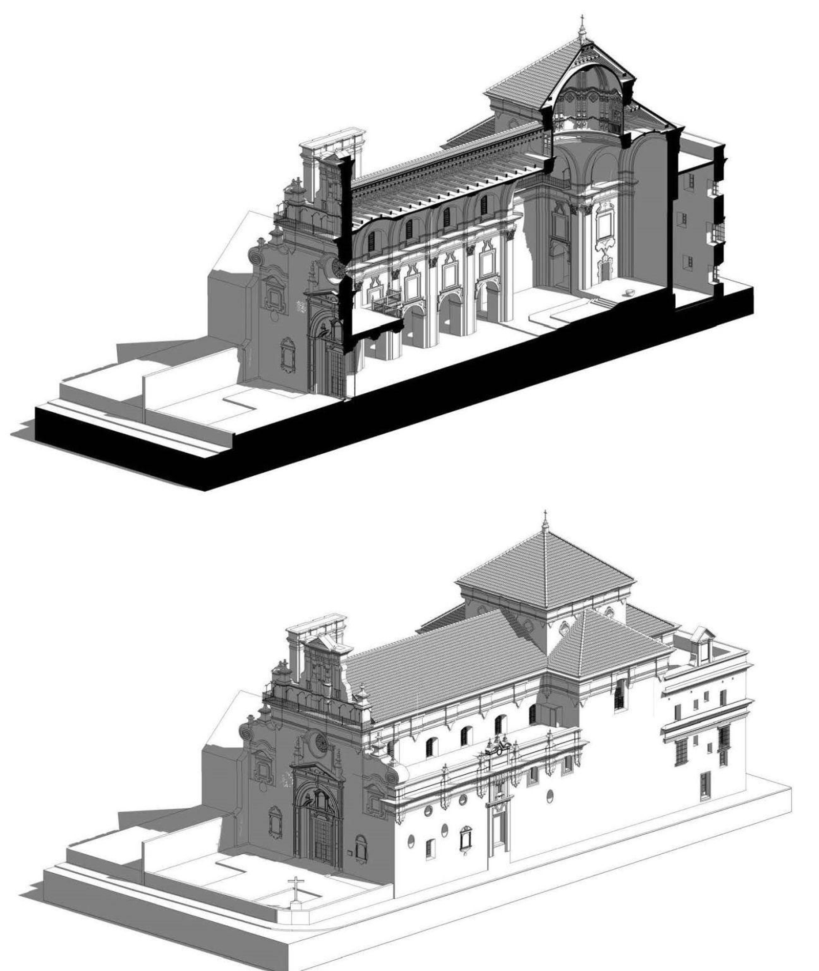Modelo HBIM desarrollado en la parroquia de San Jacinto.