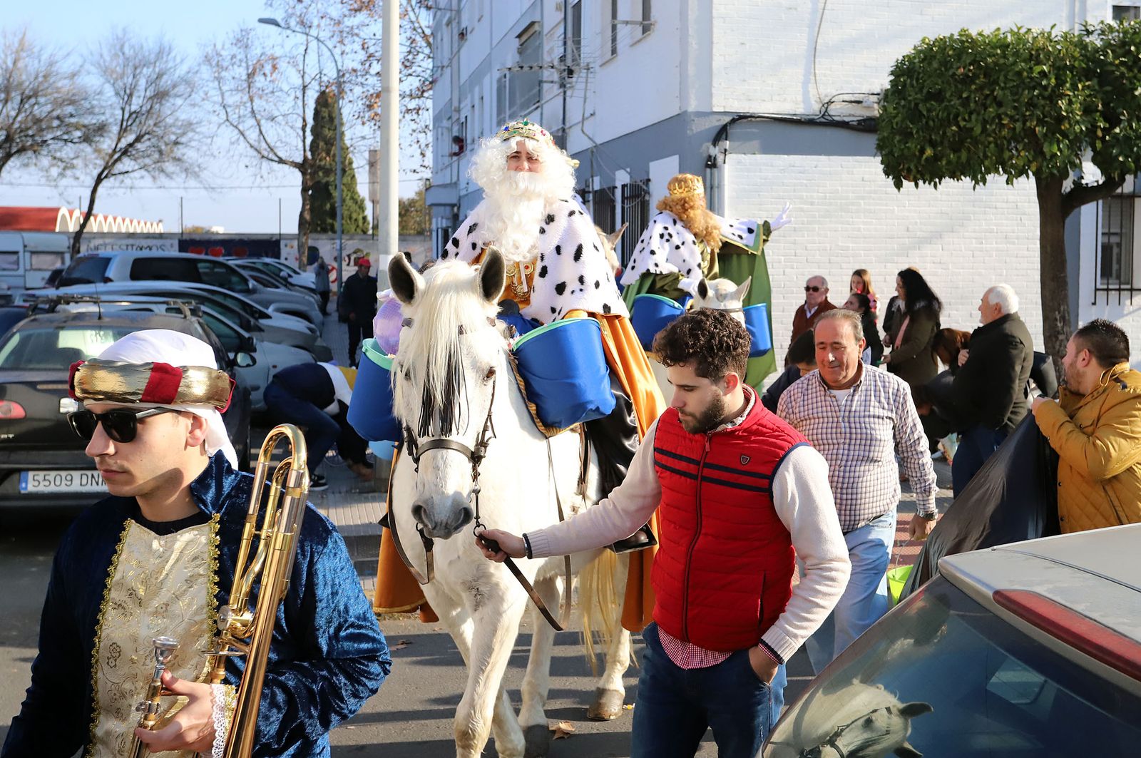 Imágenes de los Reyes Magos en la barriada de la Hispanidad
