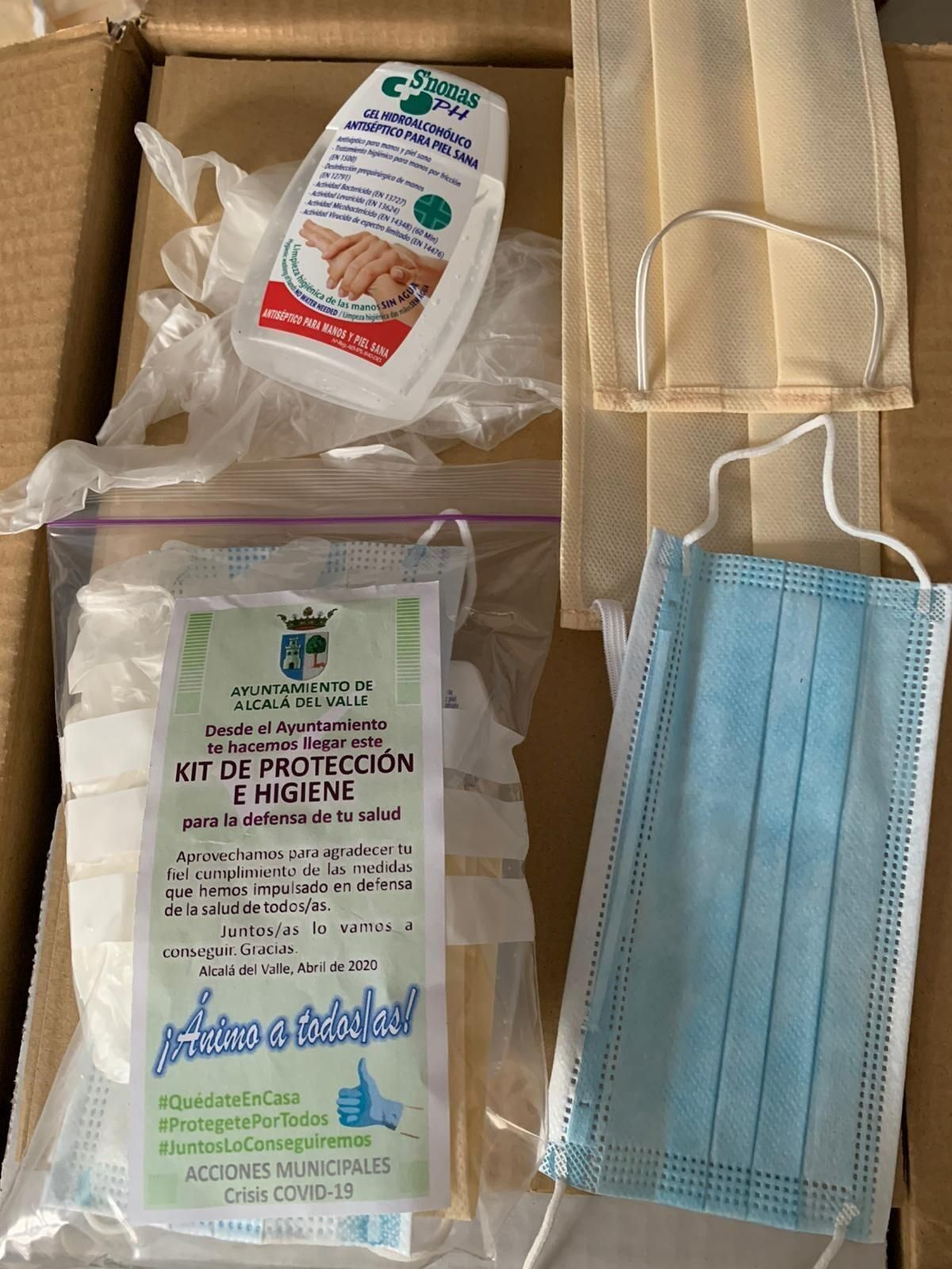 El Ayuntamiento entrega kit de protección contra el virus