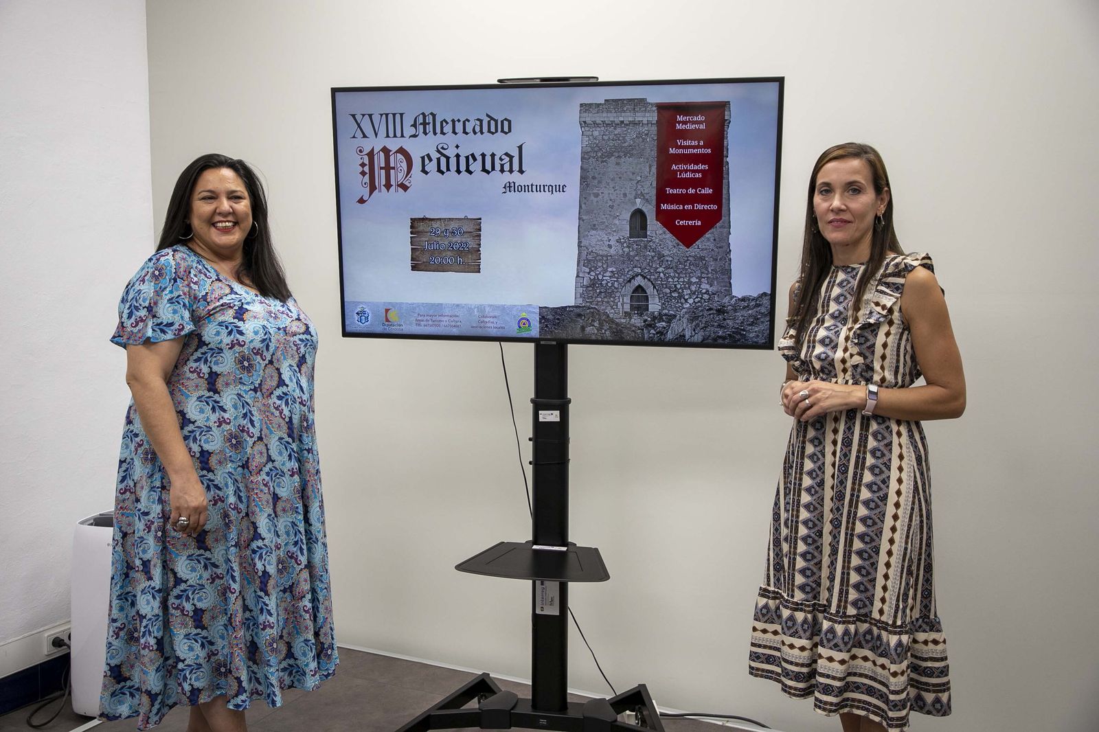 Dolores Amo y Teresa Romero presentan las XVIII Jornadas Medievales de Monturque.