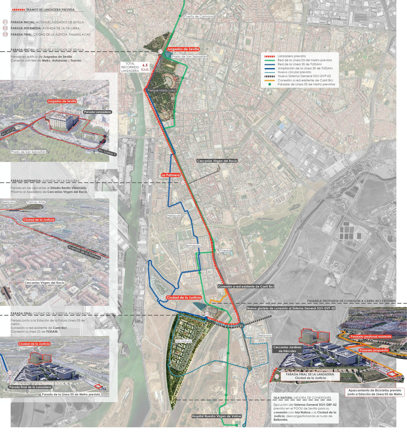 Las mejoras en la movilidad de la Ciudad de la Justicia que propone el Ayuntamiento.