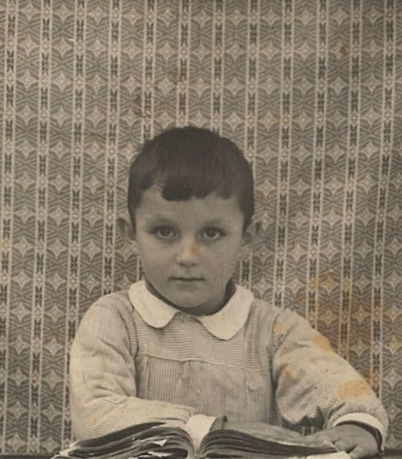 Juan José Tripiana, en una imagen tomada en la escuela, con cuatro años.