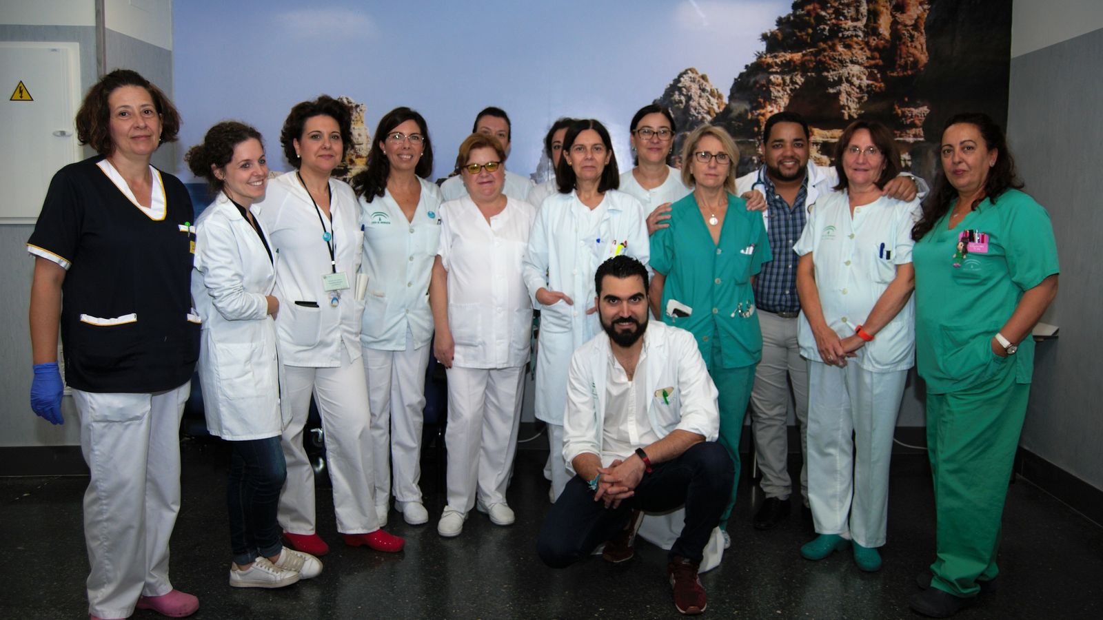 Foto de familia del personal sanitario de la Unidad de Ictus.