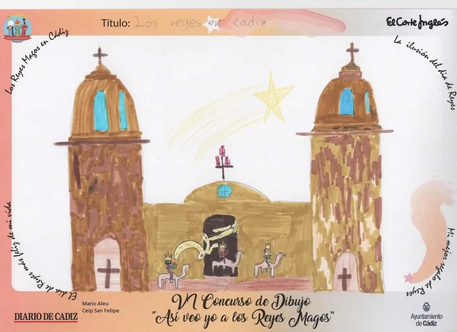 Los dibujos ganadores y semifinalistas del concurso 'Así veo yo a los Reyes Magos' en Cádiz.
