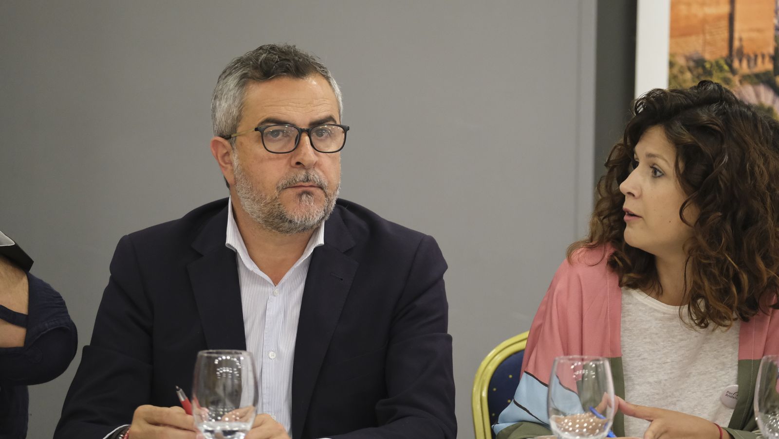 Imágenes sobre el debate del ferrocarril en Almería,  en la campaña electoral andaluza