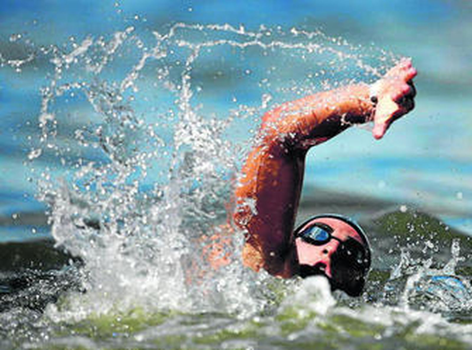 Antonio Arroyo, durante la prueba de los 10km en aguas abiertas.
