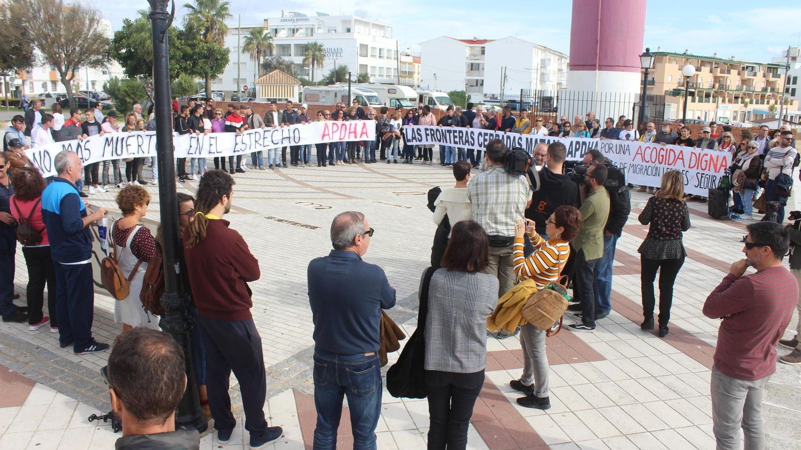 Concentración ayer en Barbate.