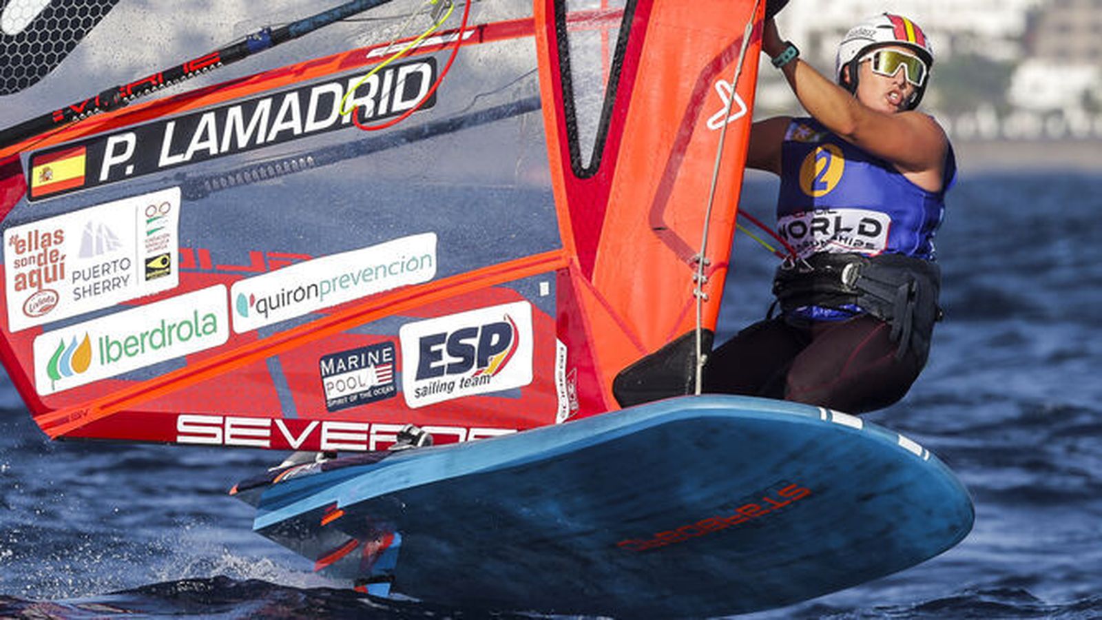 Pilar Lamadrid, durante una de las regatas de este viernes.