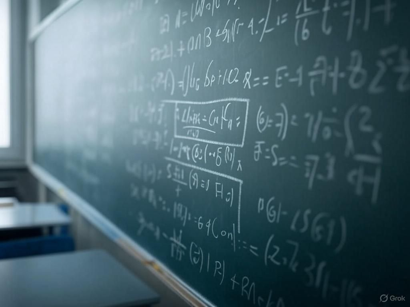 Problemas matemáticos en una pizarra Problemas matemáticos en una pizarra