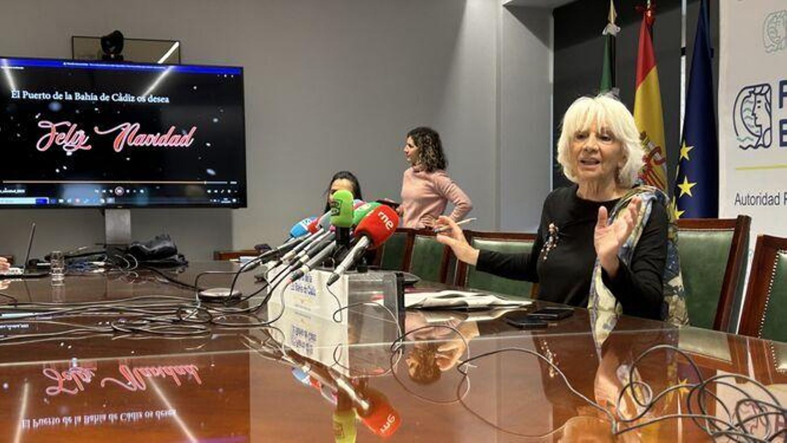 Teófila Martínez, en un encuentro con la prensa.