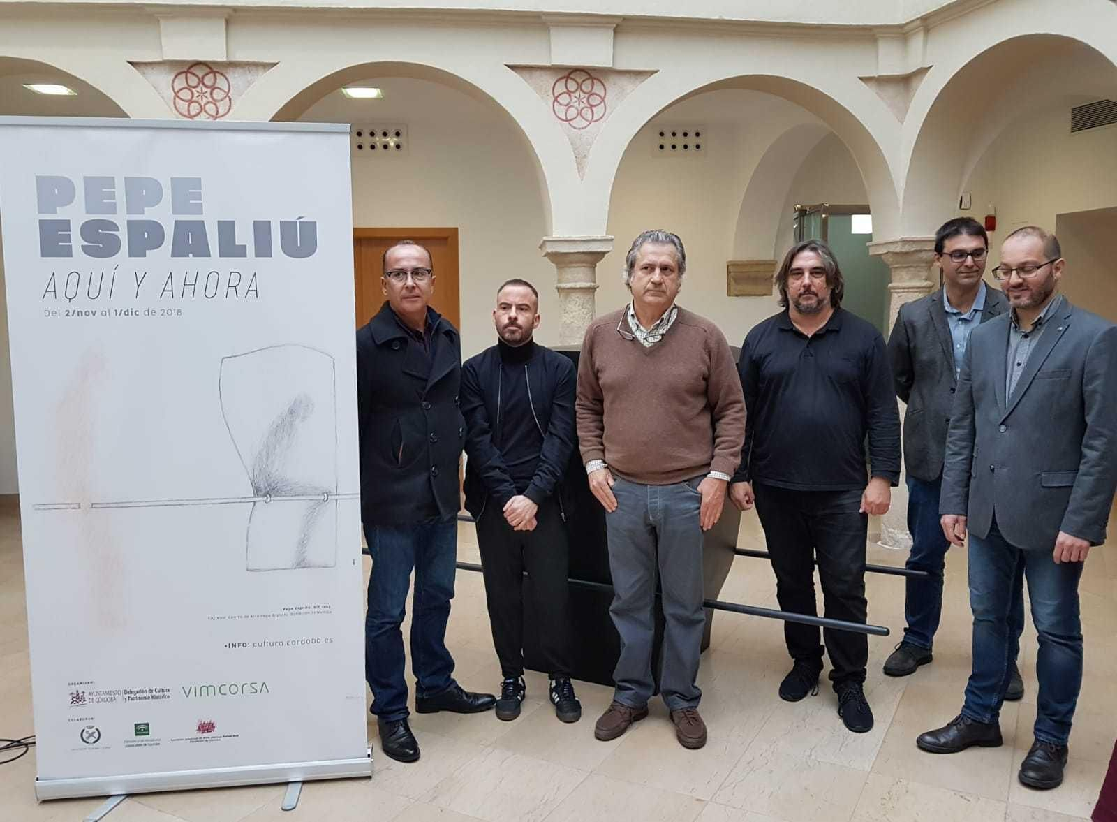 Presentación de 'Pepe Espaliú. Aquí y ahora', ayer en el Centro de Arte Pepe Espaliú.