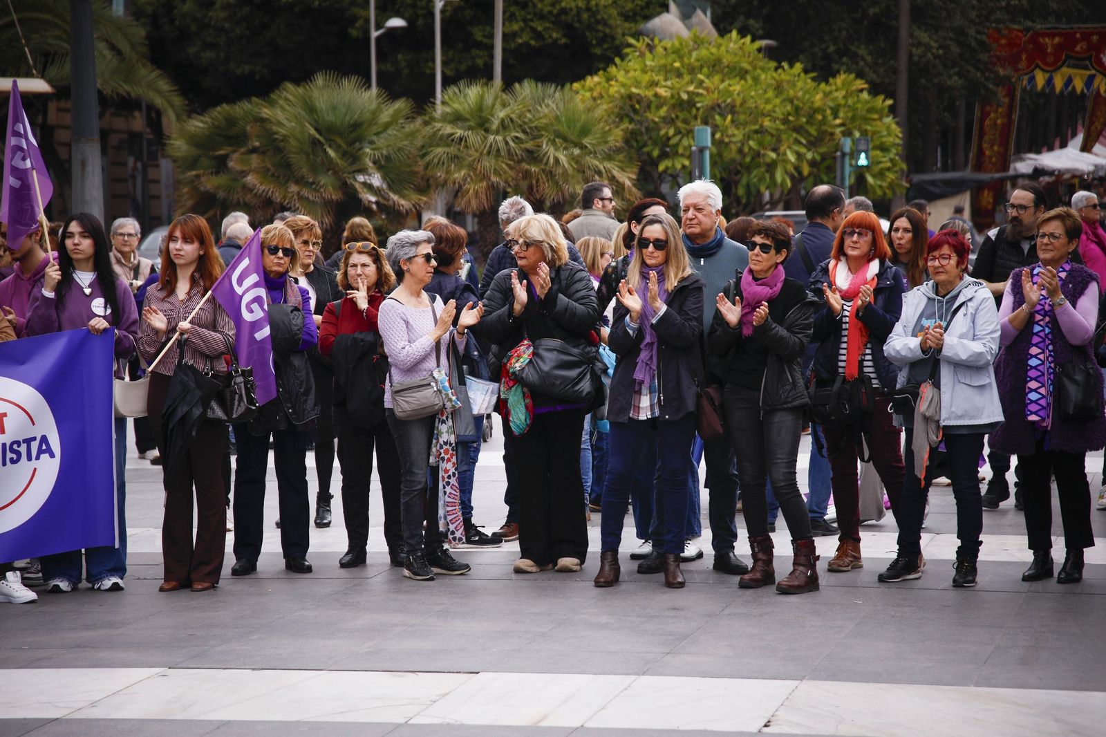 Las imágenes de la manifestación realizada por la Plataforma de Acción Feminista en Almería