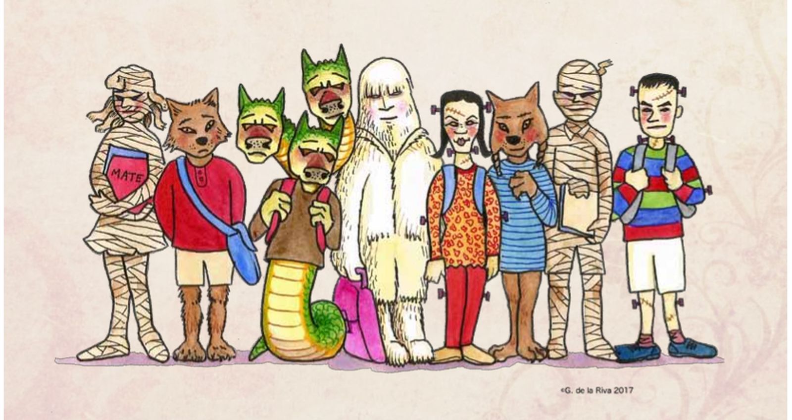 Los personajes que intervienen en el cuento '¡Déjame en paz!'.