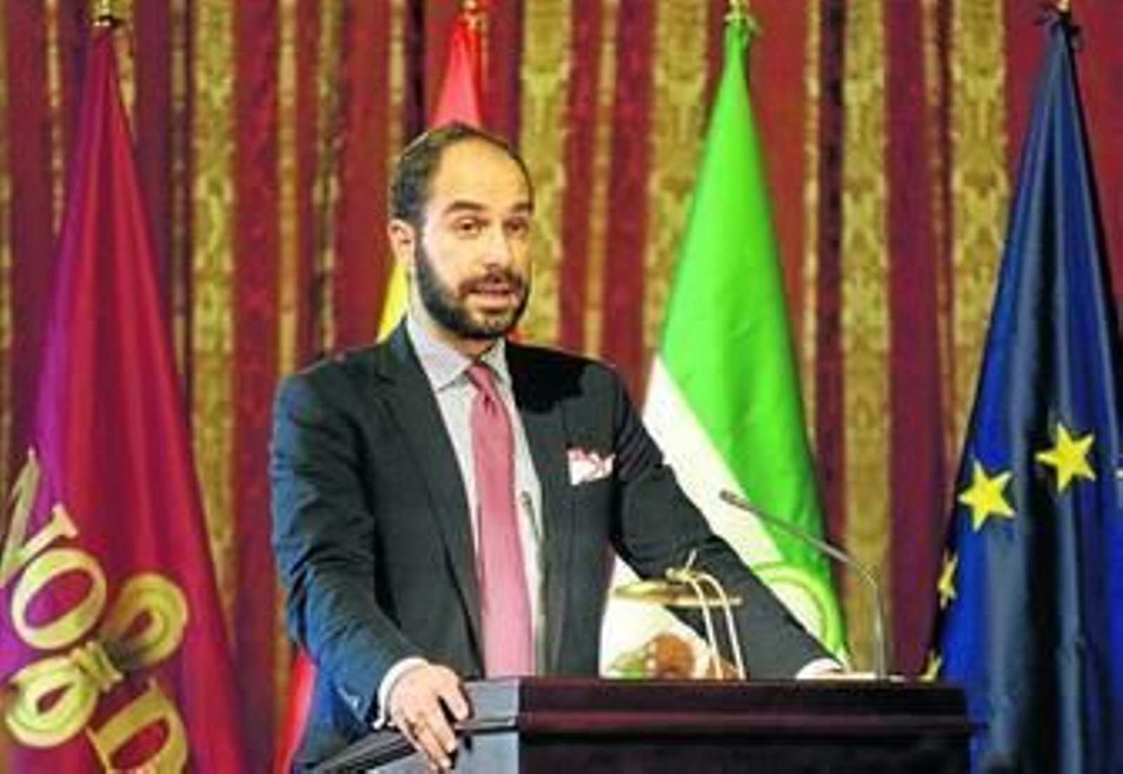 Xavier F. Salomon, ayer en el Salón Colón del Ayuntamiento de Sevilla, donde ofreció su conferencia.