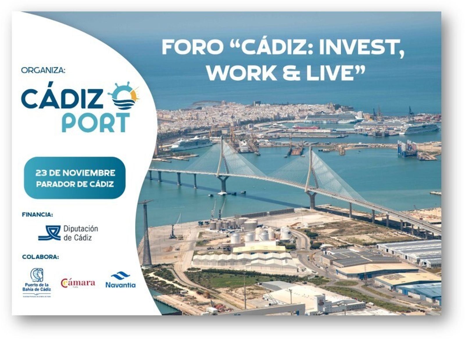 Cartel anunciador del foro organizado por Cadiz-Port