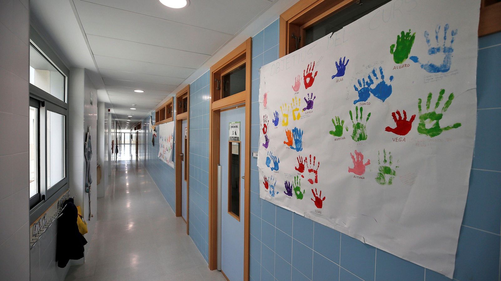 Colegios vacíos por el coronavirus.