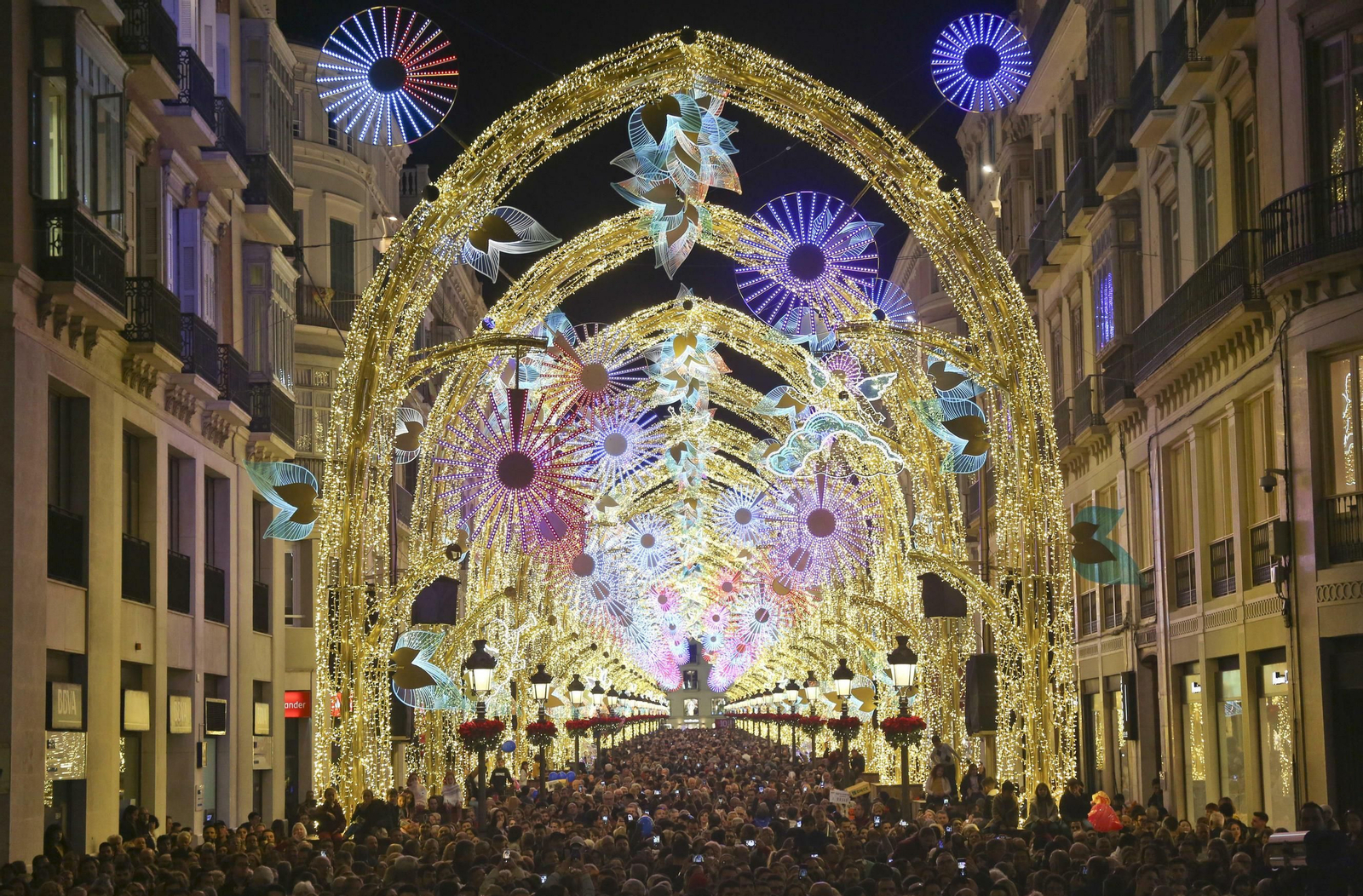 Las fotos de las luces de Navidad en Málaga Las fotos de las luces de Navidad en Málaga