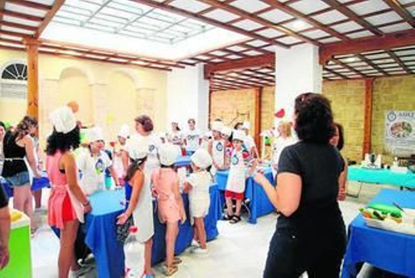 Momento de una actividad en la sede de Adije sobre la alimentación.