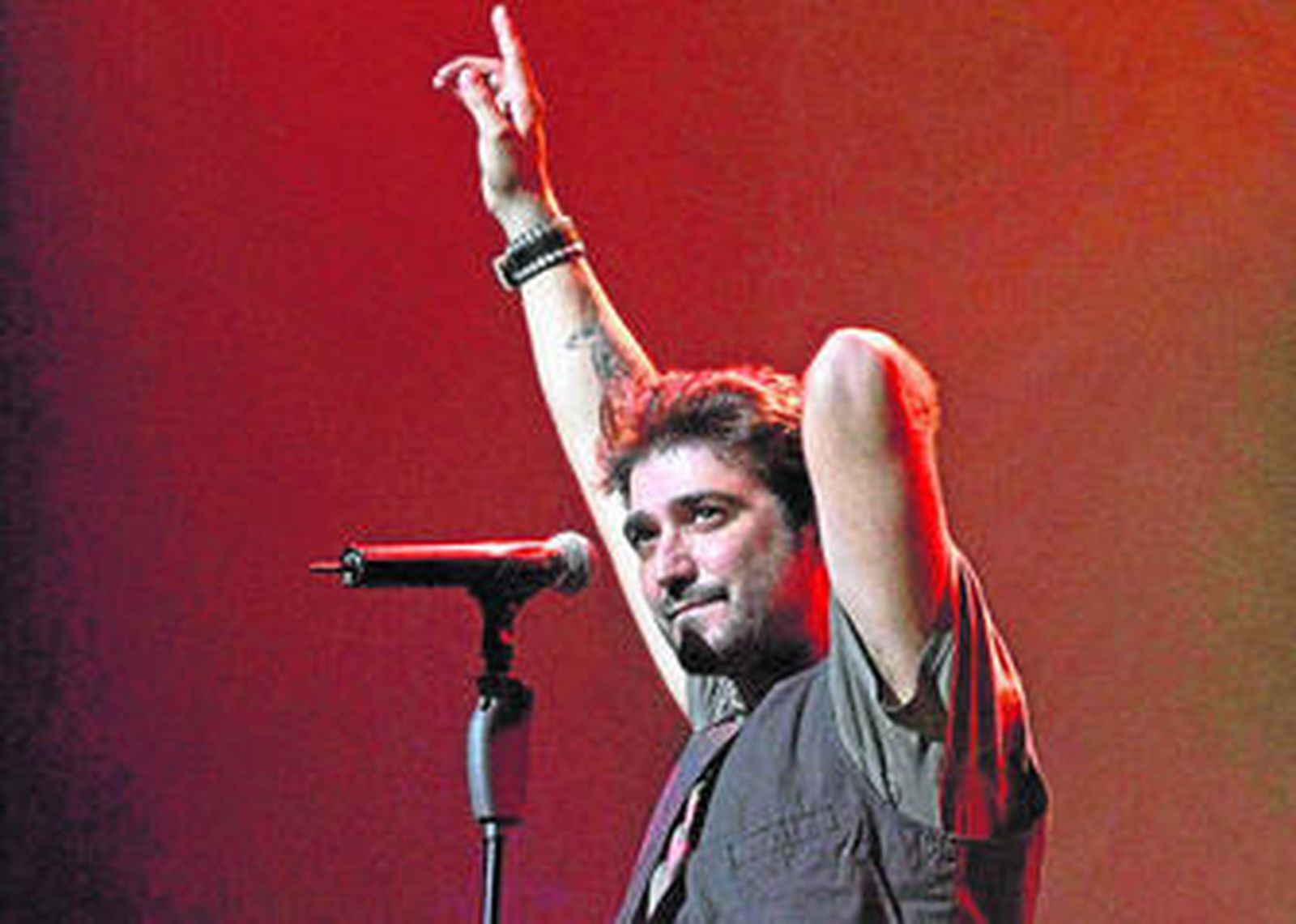 El cantante Antonio Orozco durante una de sus actuaciones.