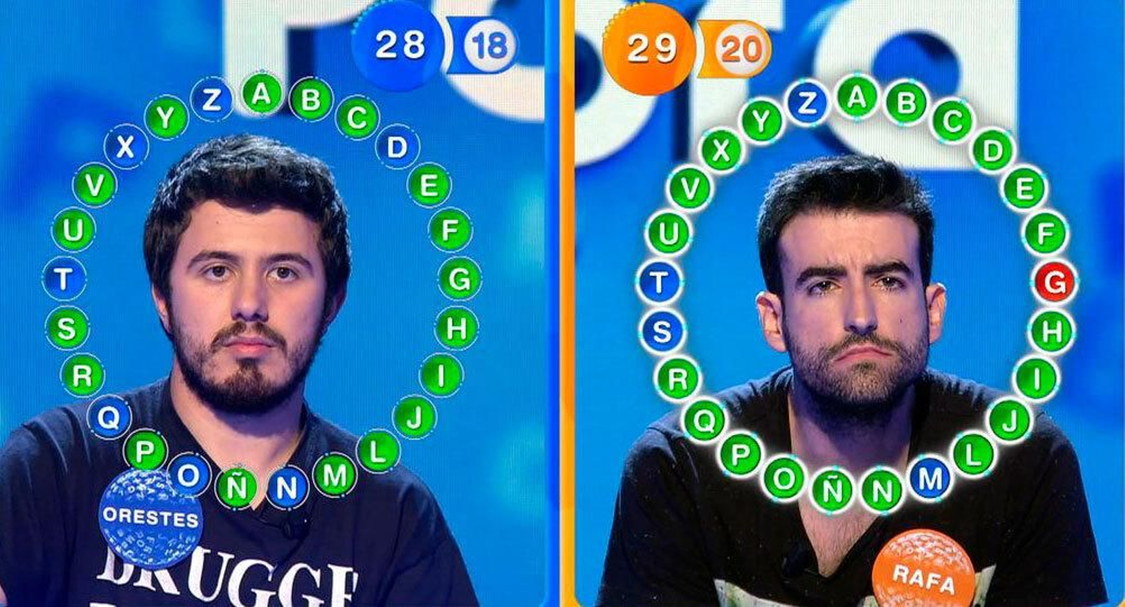 Orestes y Rafa Castaño en un 'Pasapalabra' de 2019