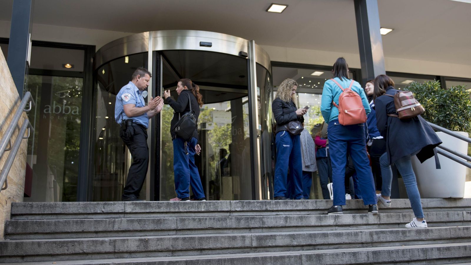 Las 'kellys' del Hotel Abba Granada, durante el conflicto laboral en 2018